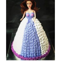 Shades of Purple Barbie Cake Half Kg