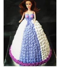 Shades of Purple Barbie Cake Half Kg