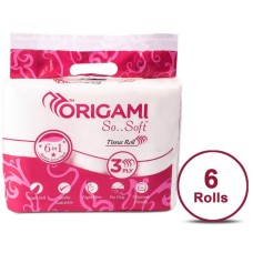 Origami So Soft Toilet Tissue Rolls- 6-in-1 Pack