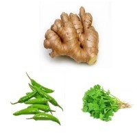 Chilli Green, Coriander Leaf & Fresh Ginger, Each 100g